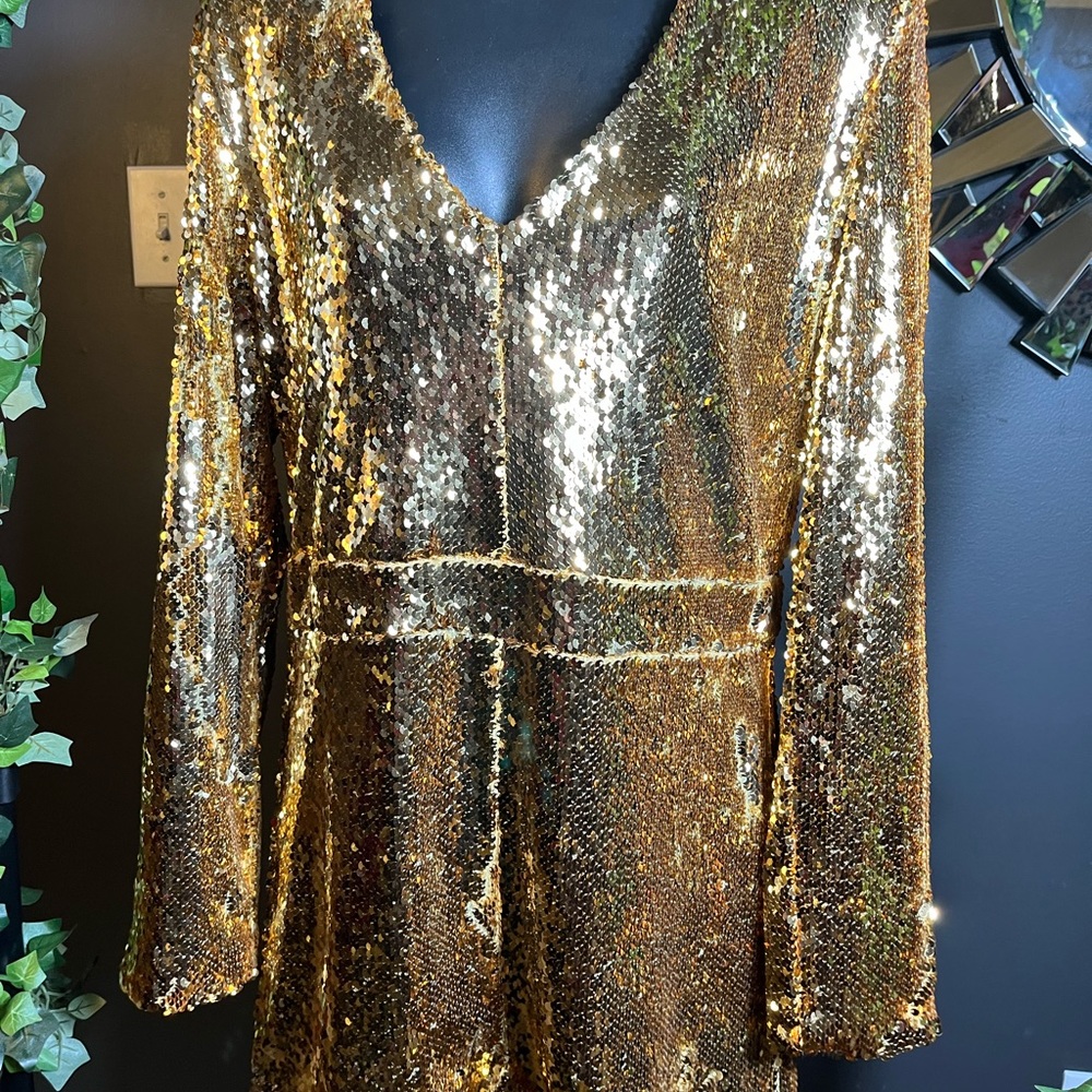 Gold Sequin Romper